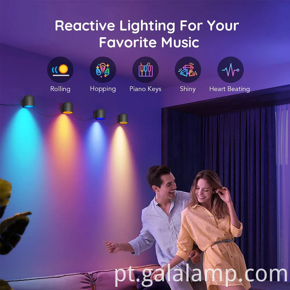 Inteligência de graffiti LED, sincronização musical, luzes multicoloridas Wi-Fi